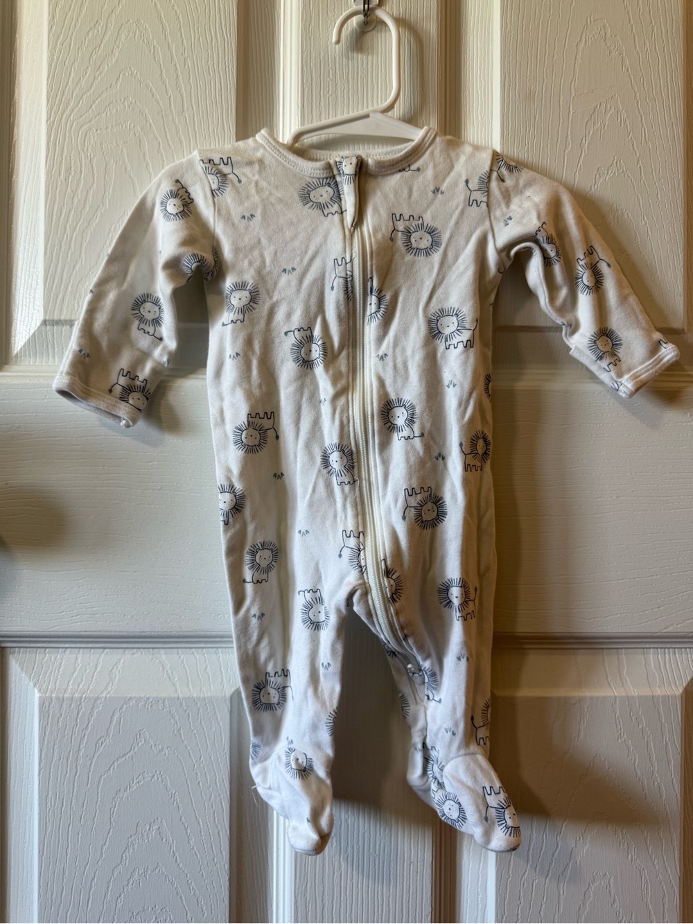 Petit Lem 3M Footed One-Piece with Lion Print